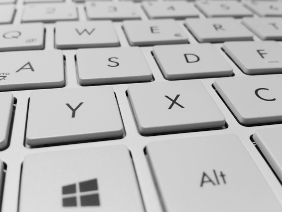 close up of computer keys on a keyboard